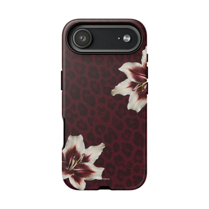 Burgundy Lily Leopard Tough Case