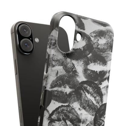 Black & White Kiss Print Case