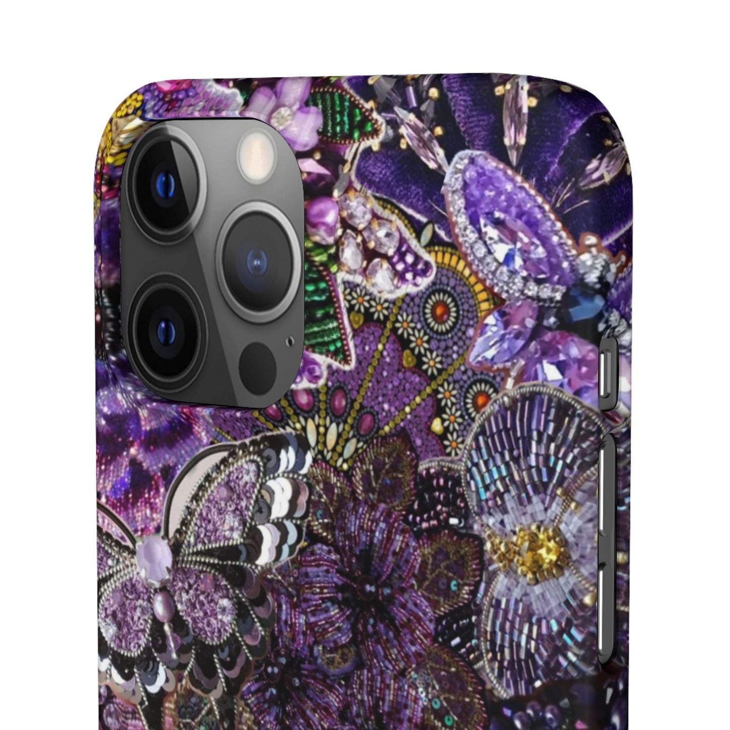 Purple Floral Butterfly Case