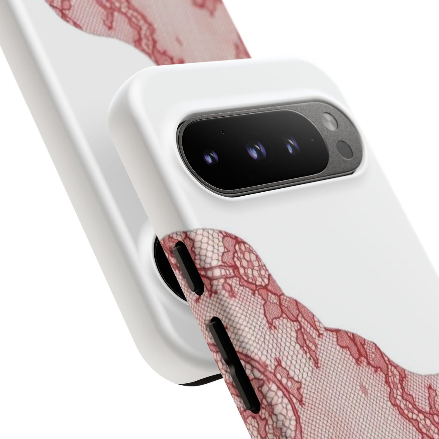 Red Lace Edge Tough Phone Case