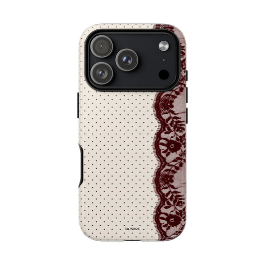 Burgundy Lace Edge Tough Case