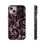 Pink Lace Pattern Tough Phone Case