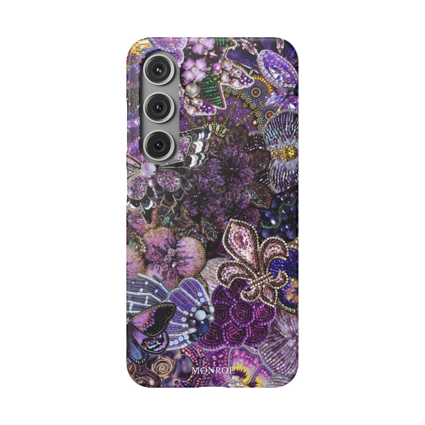 Purple Floral Butterfly Case