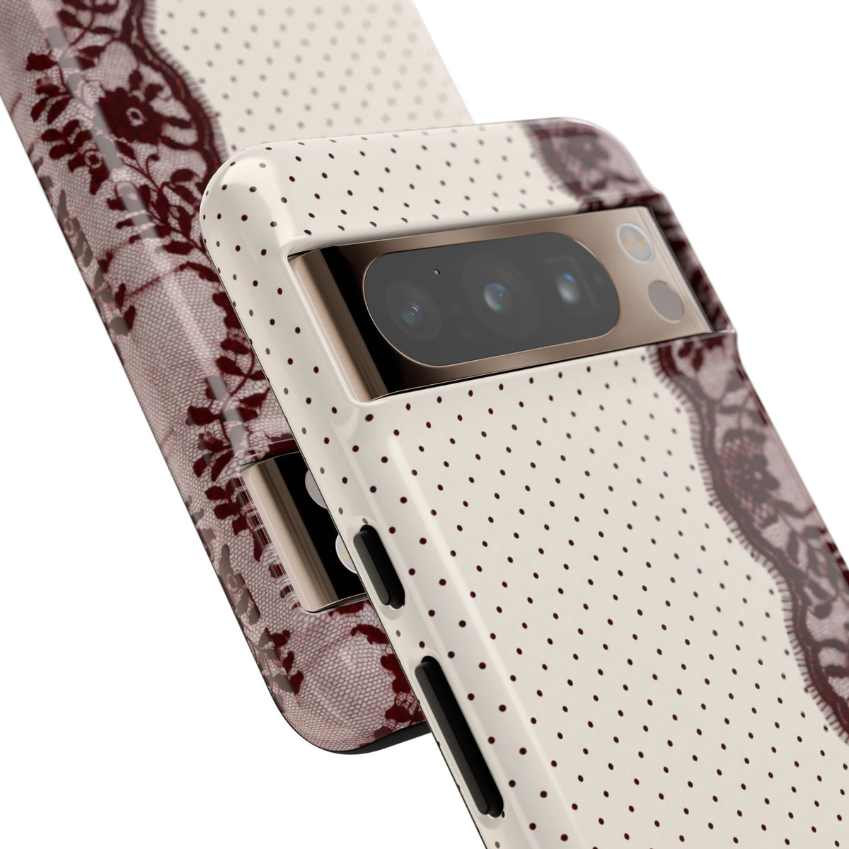 Burgundy Lace Edge Tough Case