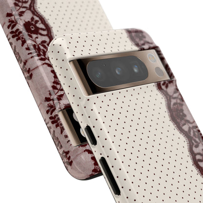 Burgundy Lace Edge Tough Case