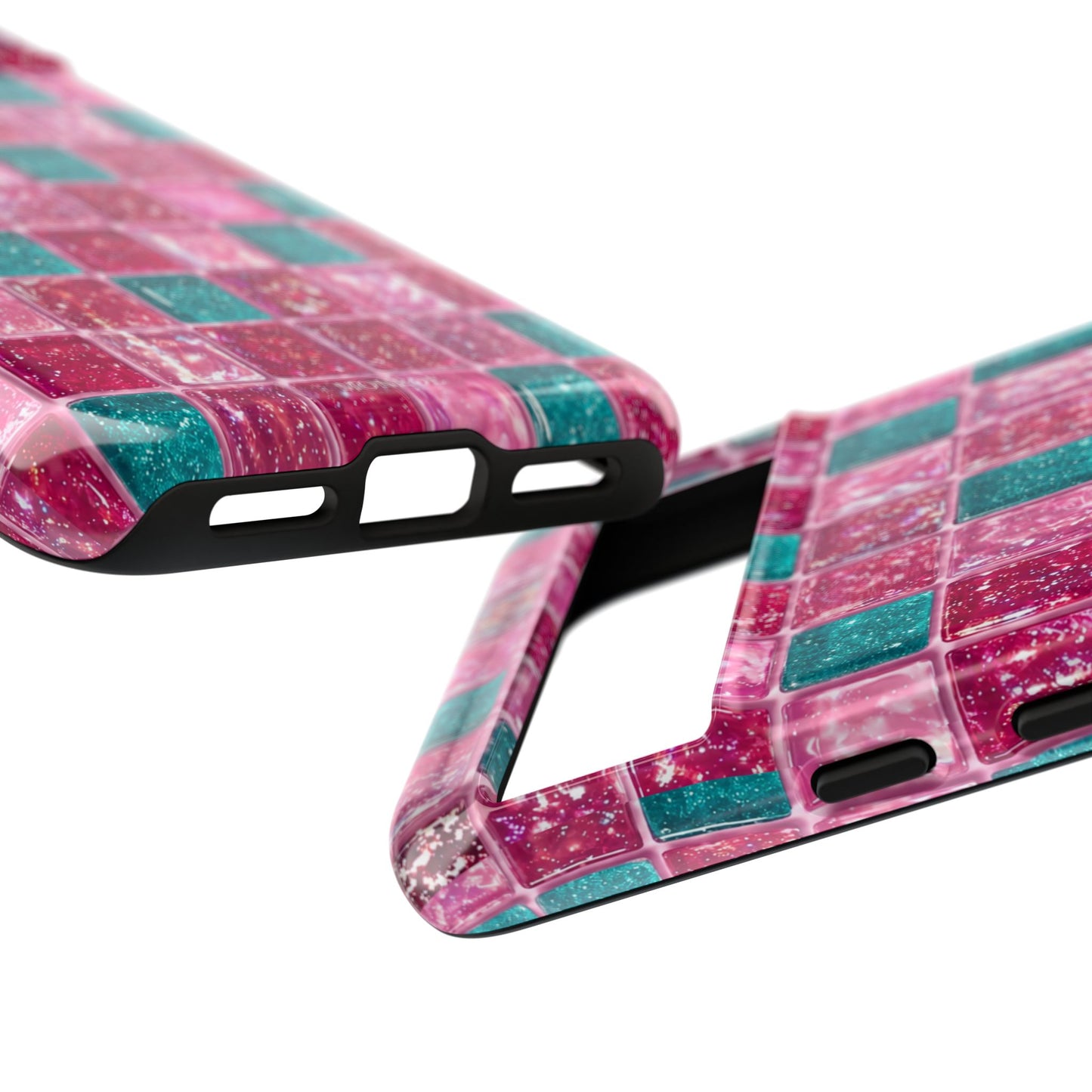 Pink Teal Mosaic Tough Case
