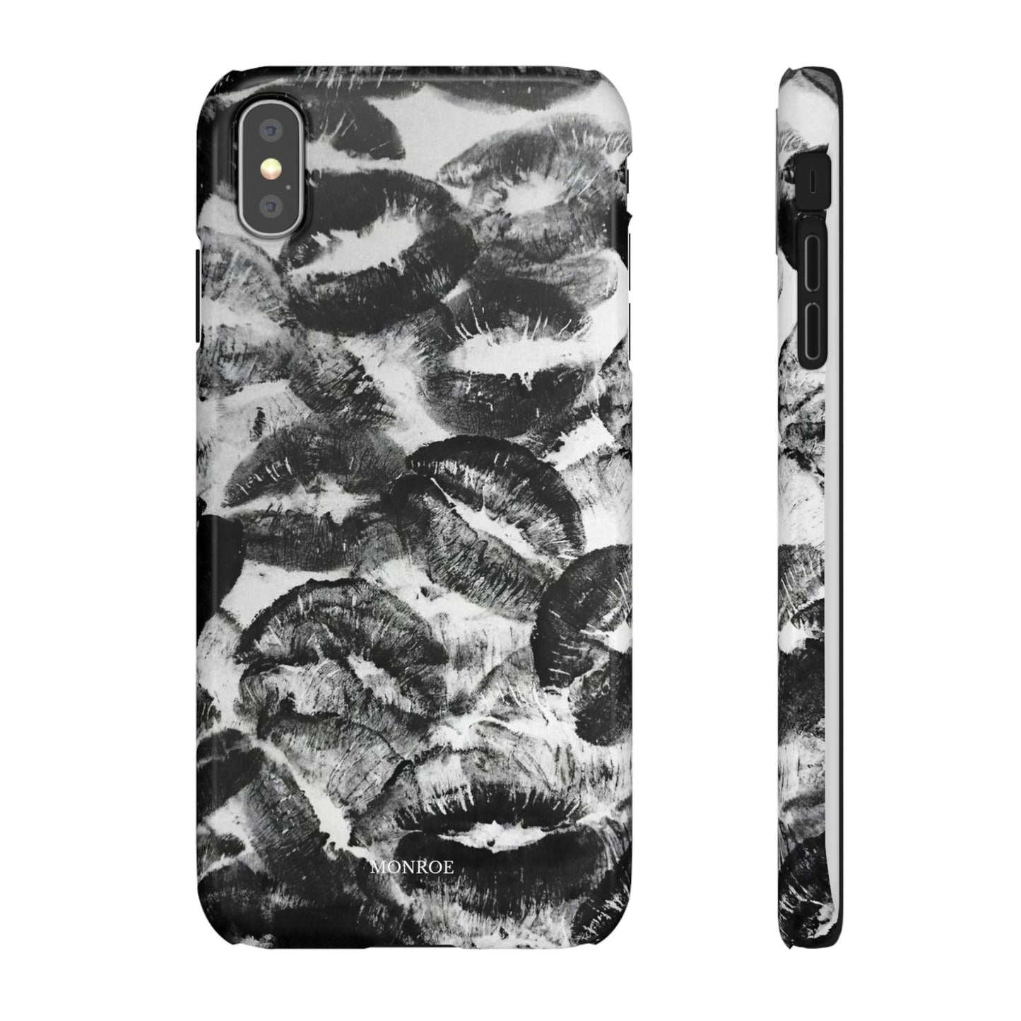 Black & White Kiss Print Case