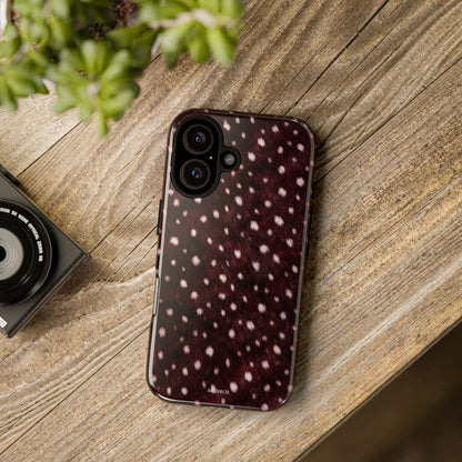 Burgundy Spotted Fur Tough Case