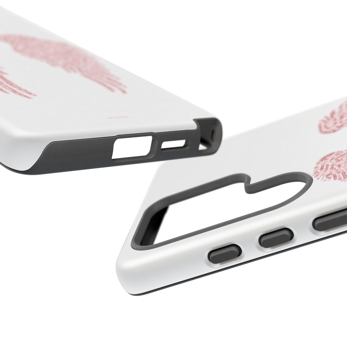 White & Pink Wings Tough Case