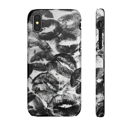 Black & White Kiss Print Case