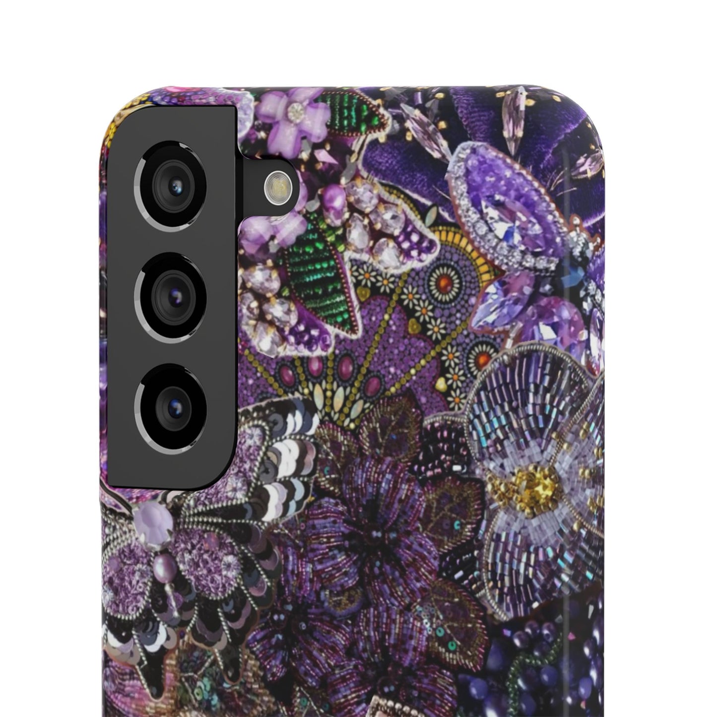 Purple Floral Butterfly Case