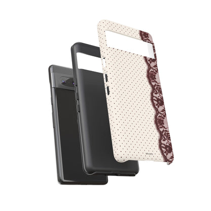 Burgundy Lace Edge Tough Case