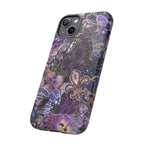 Purple Fleur-de-Lis Floral Tough Phone Case