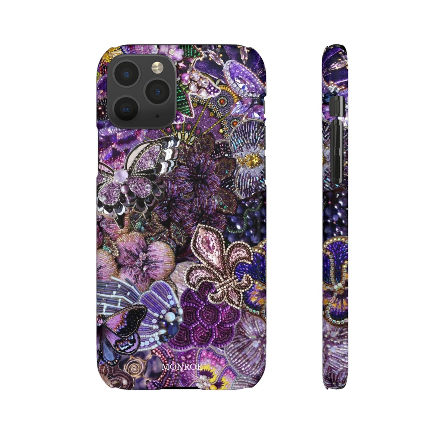 Purple Floral Butterfly Case