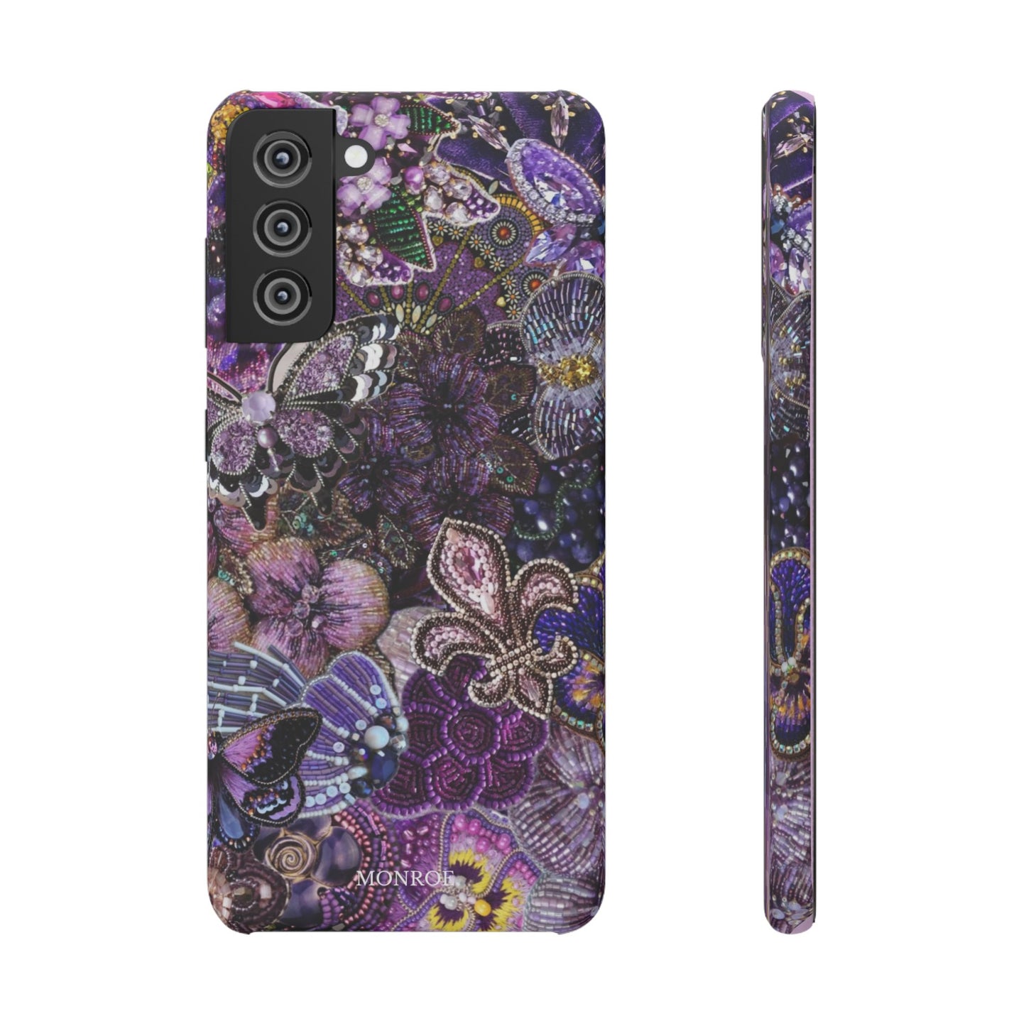 Purple Floral Butterfly Case