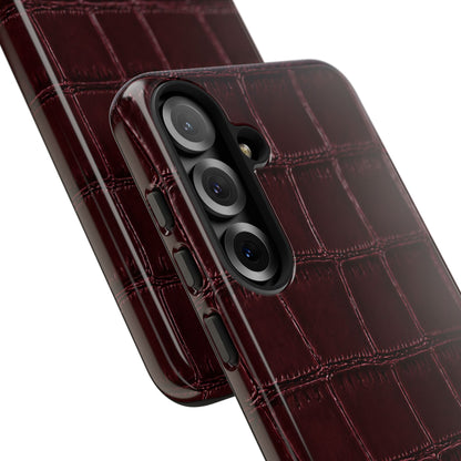 Burgundy Croc Tough Case