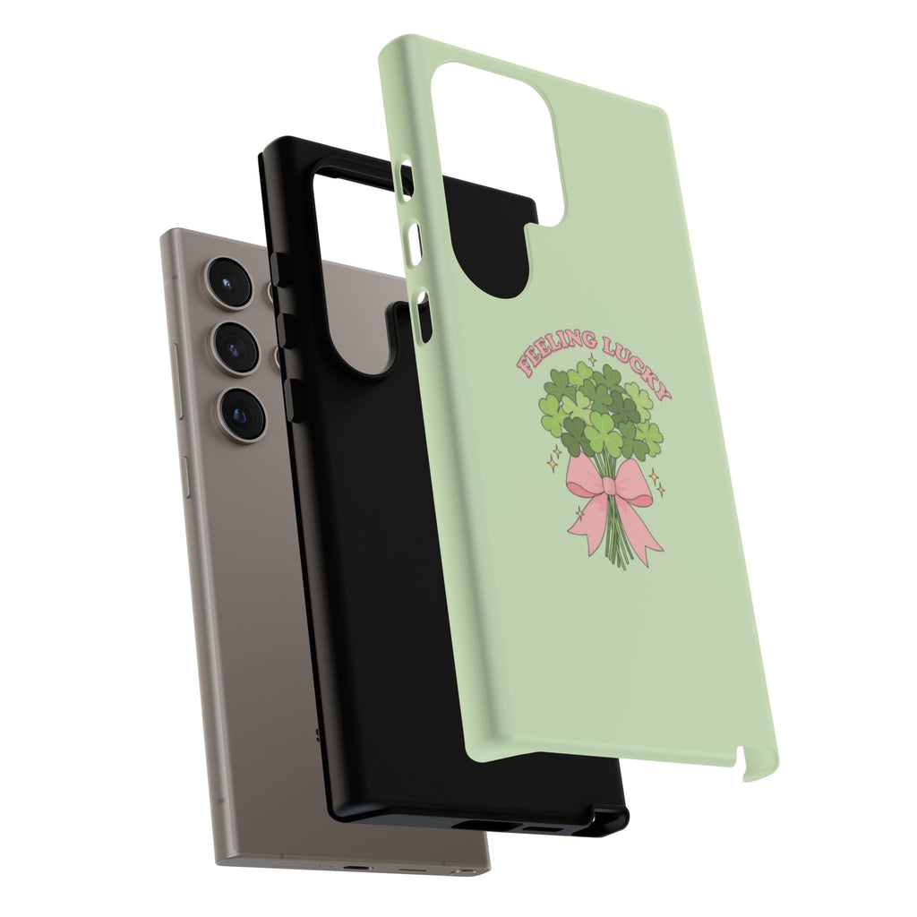 ‘Feeling Lucky' Clover Bouquet Tough Phone Case