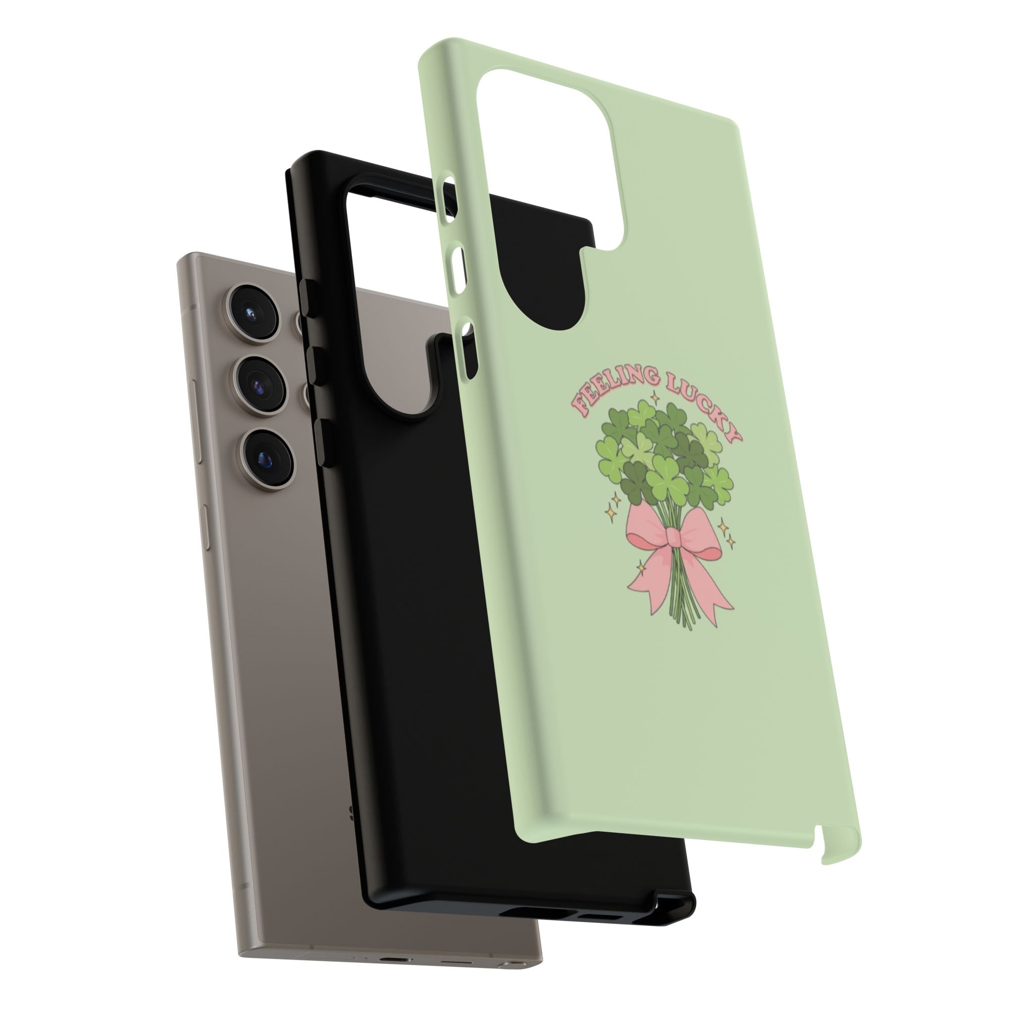 ‘Feeling Lucky' Clover Bouquet Tough Phone Case