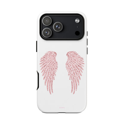 White & Pink Wings Tough Case