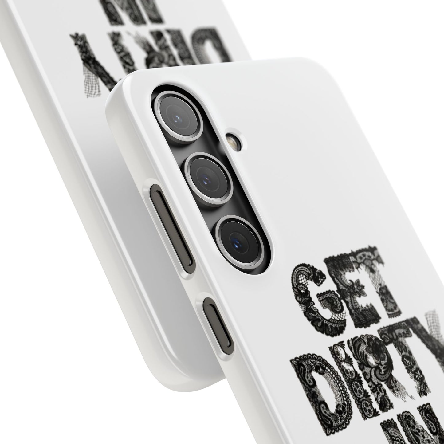 Get Dirty in Paris White Snap Case