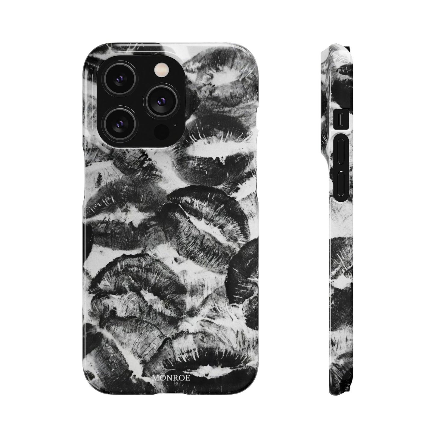 Black & White Kiss Print Case