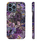 Purple Fleur-de-Lis Floral Tough Phone Case