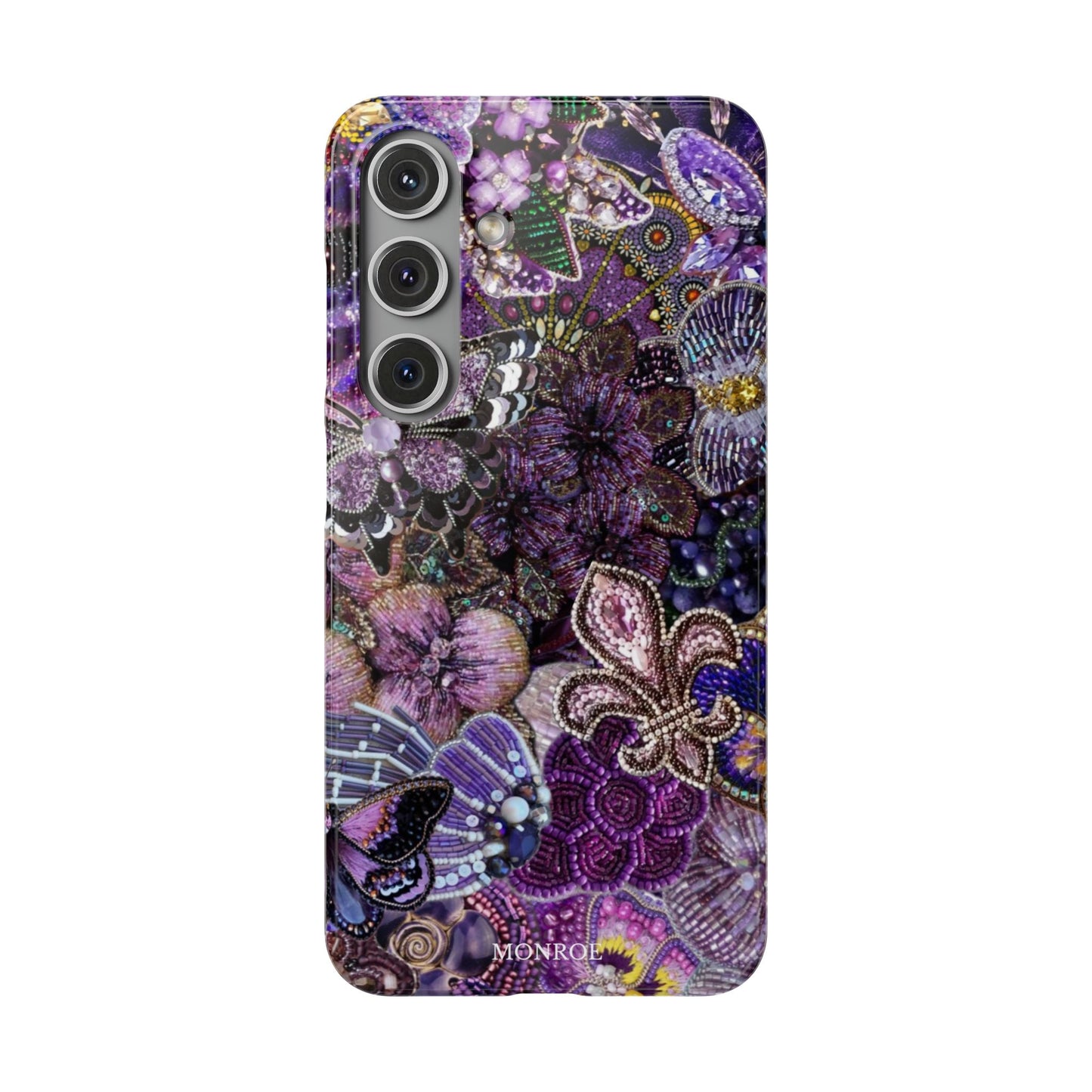 Purple Floral Butterfly Case