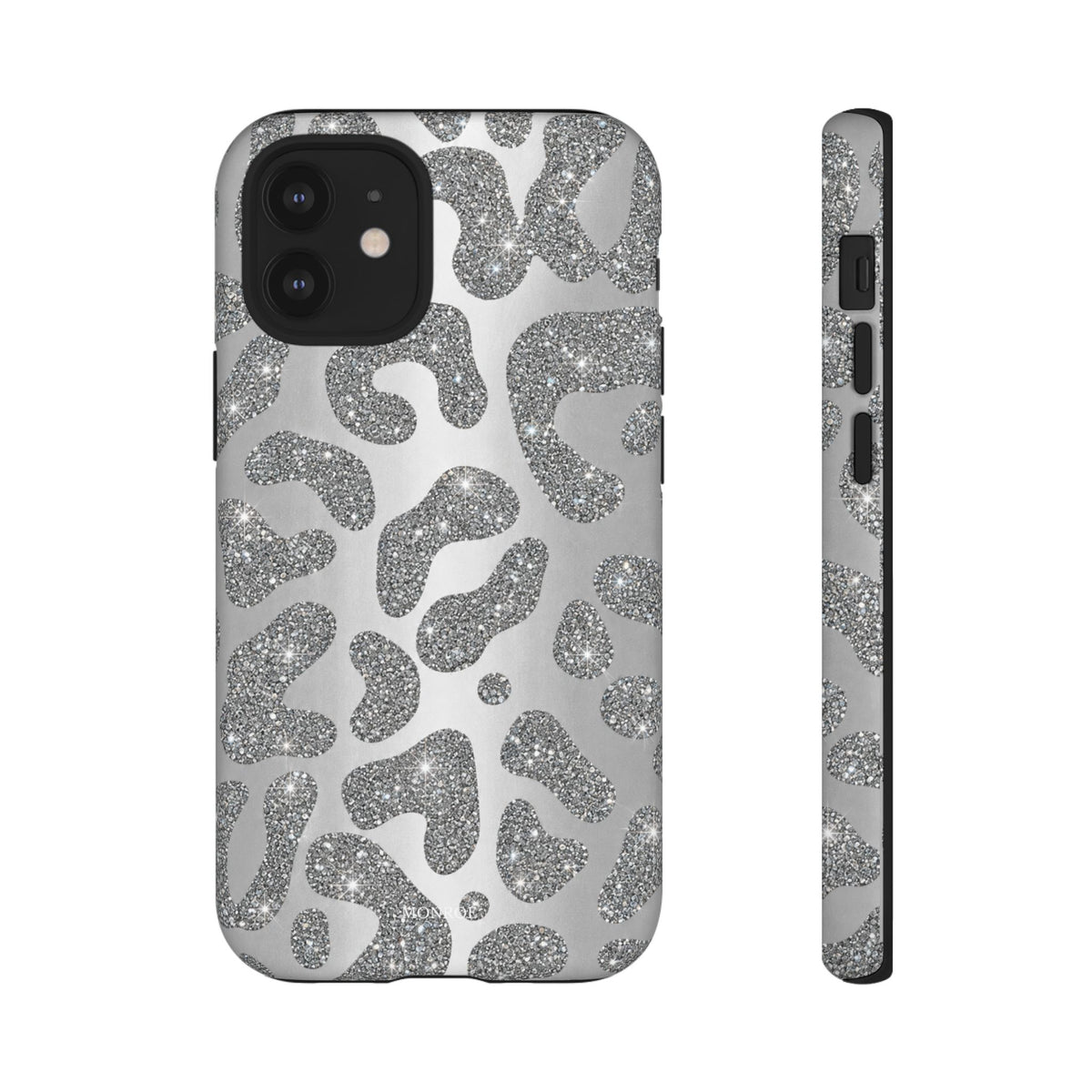Silver Glitter Leopard Tough Case