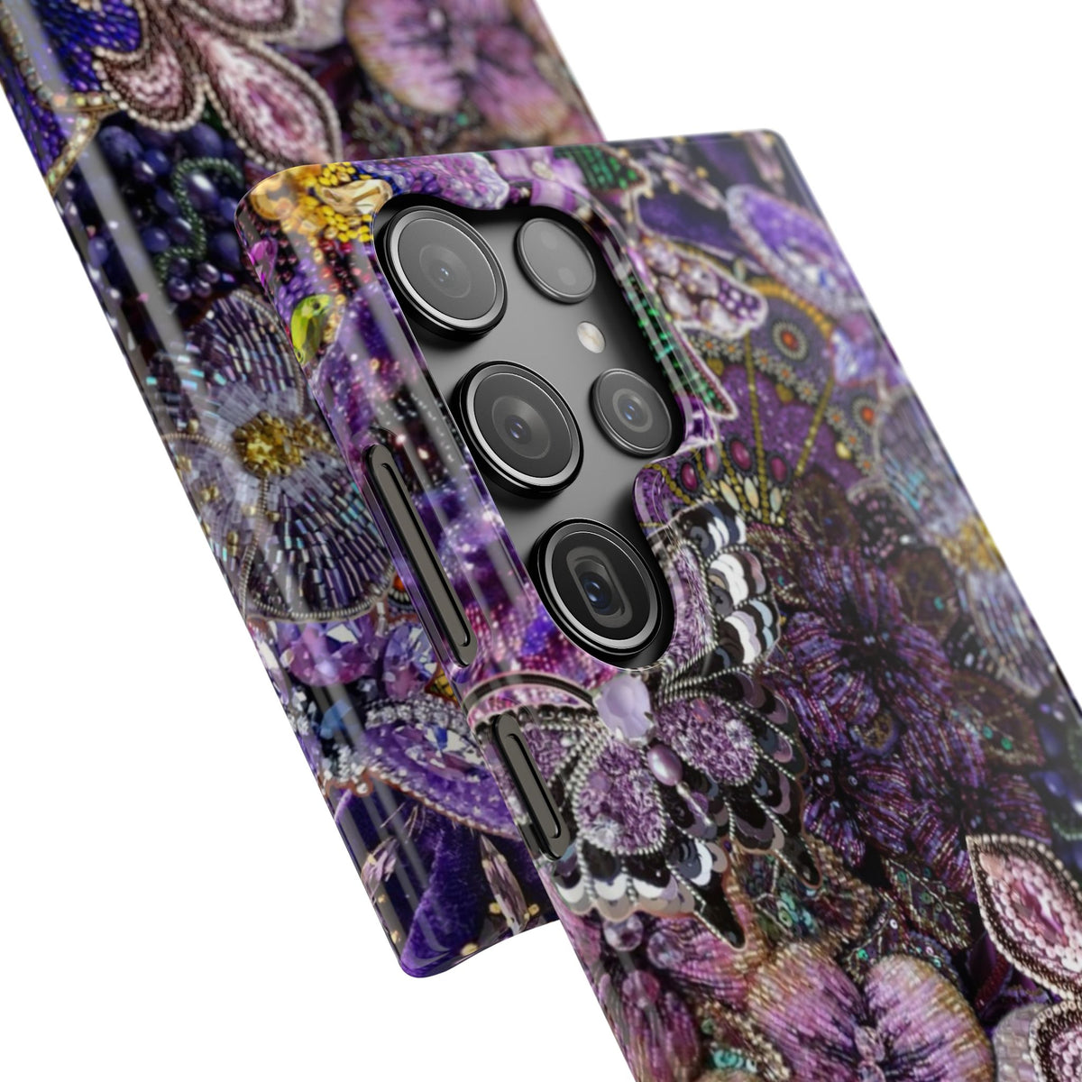 Purple Floral Butterfly Case