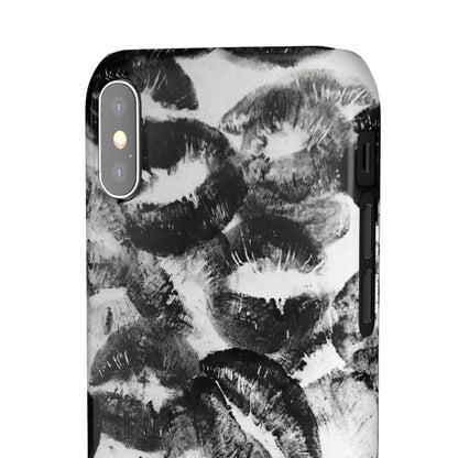 Black & White Kiss Print Case