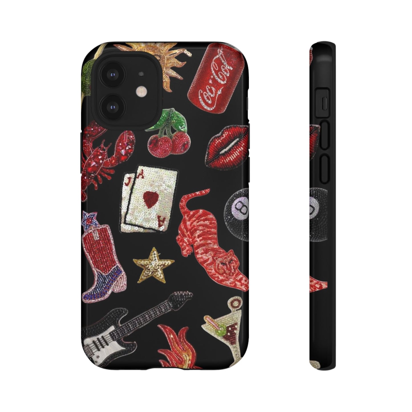Retro Patch Motif Tough Case