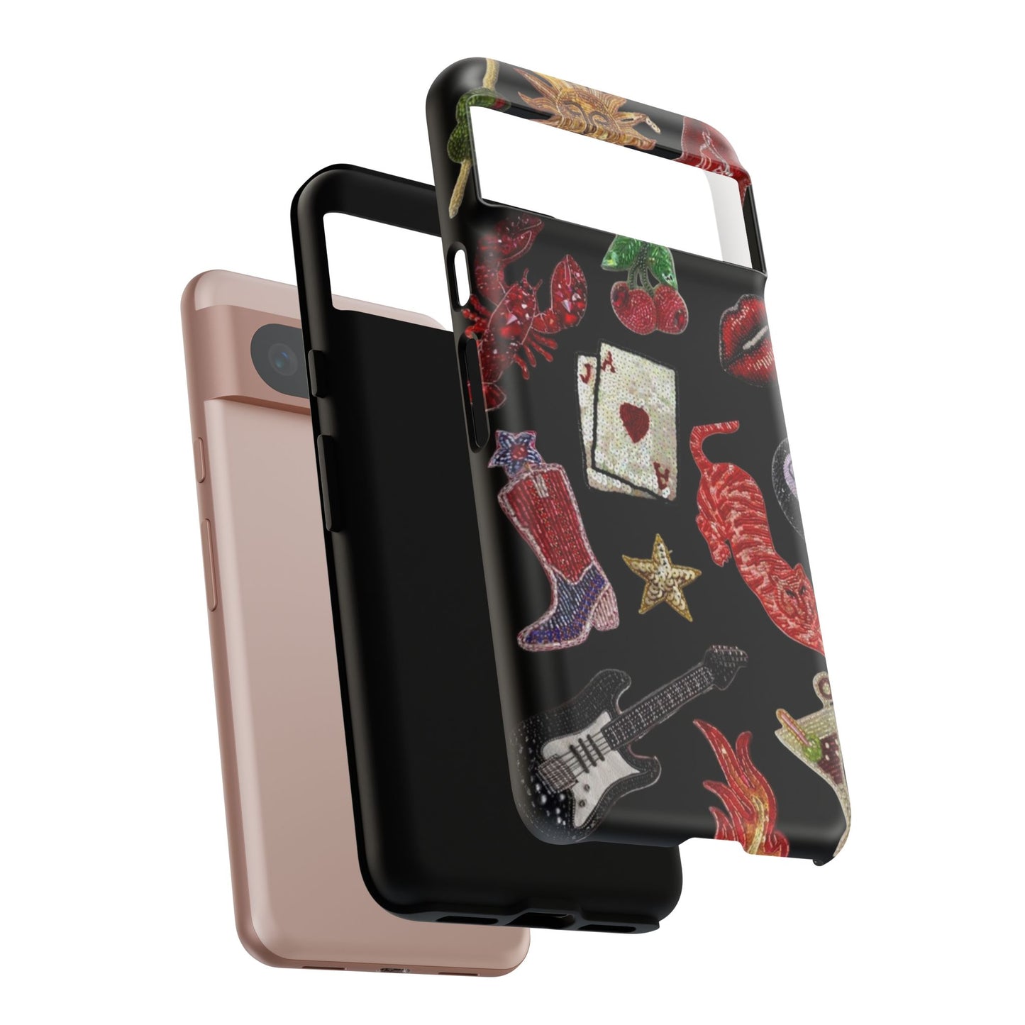 Retro Patch Motif Tough Case