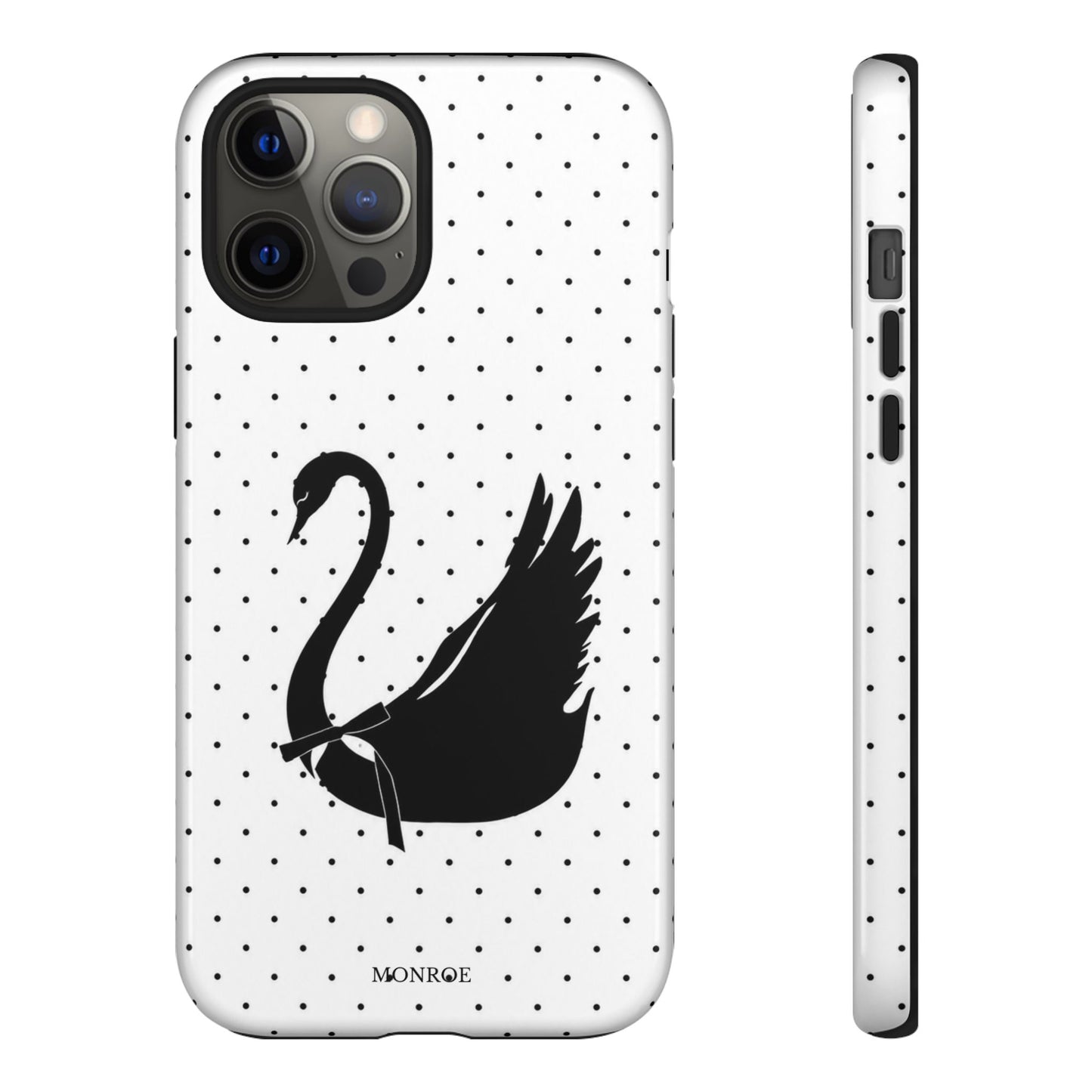 White Swan Polka Dot Tough Case