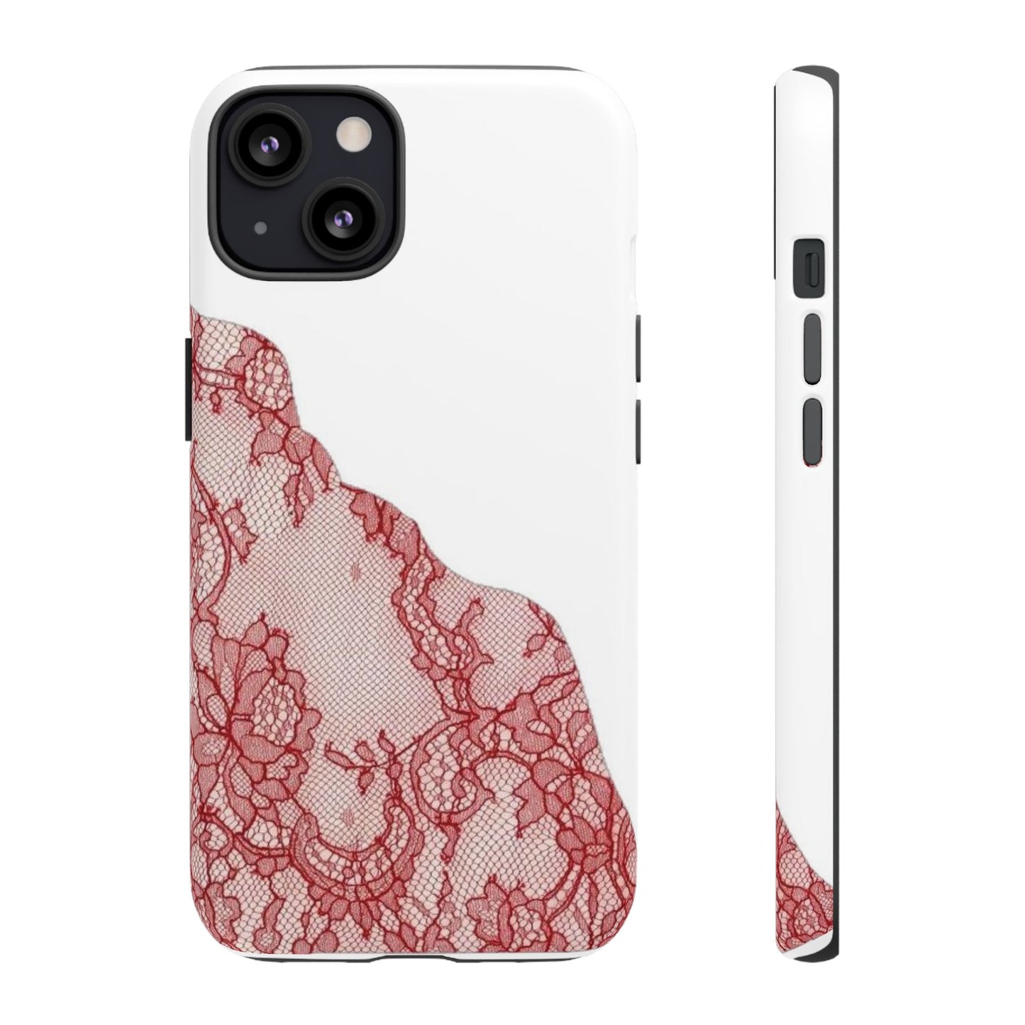Red Lace Edge Tough Phone Case