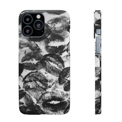 Black & White Kiss Print Case