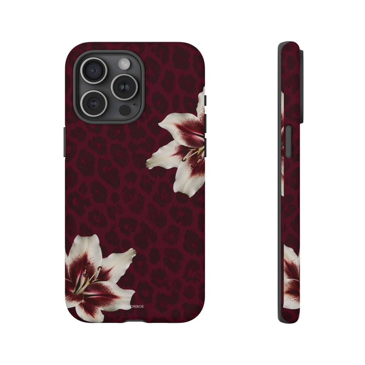 Burgundy Lily Leopard Tough Case