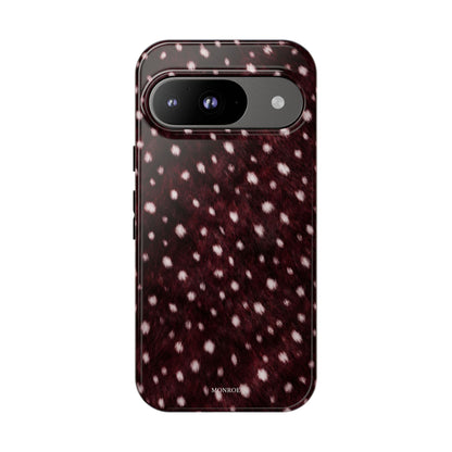 Burgundy Spotted Fur Tough Case