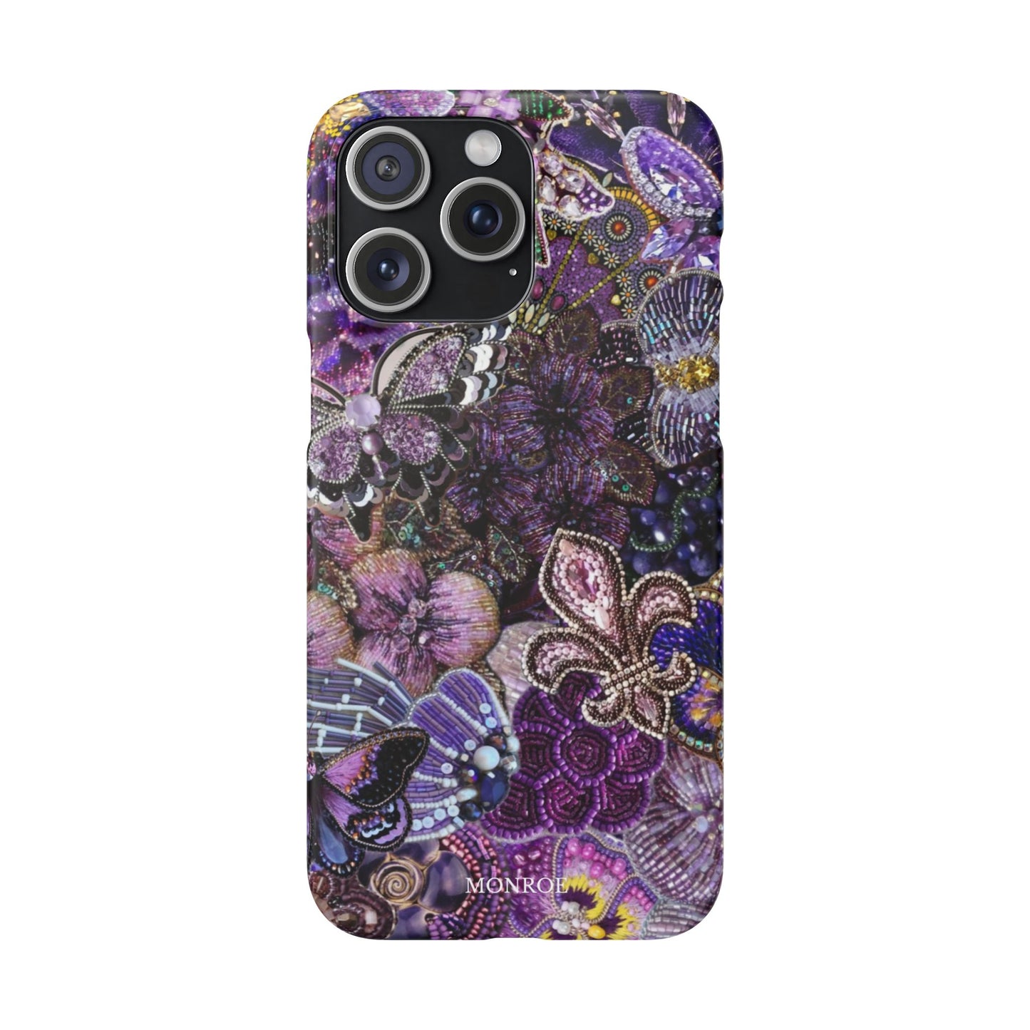 Purple Floral Butterfly Case