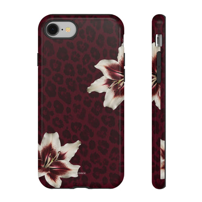 Burgundy Lily Leopard Tough Case