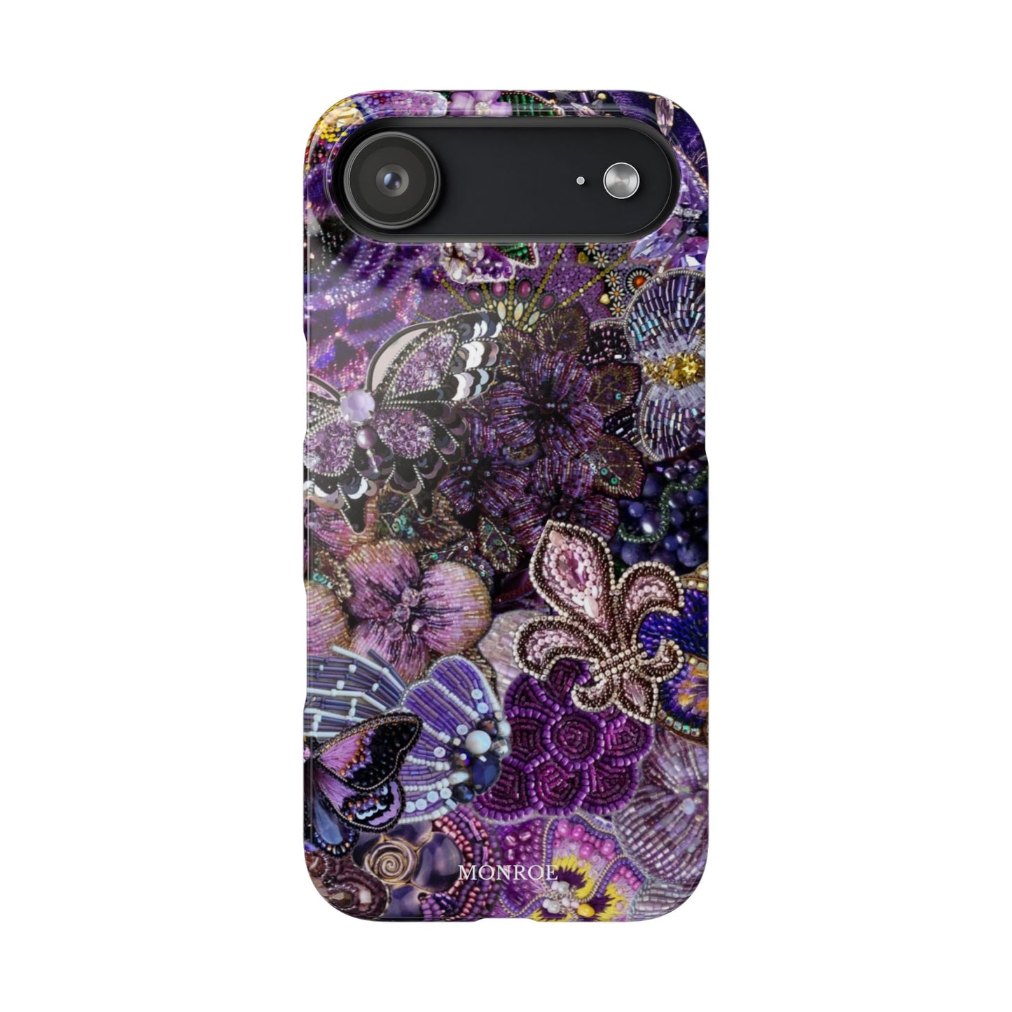 Purple Floral Butterfly Case