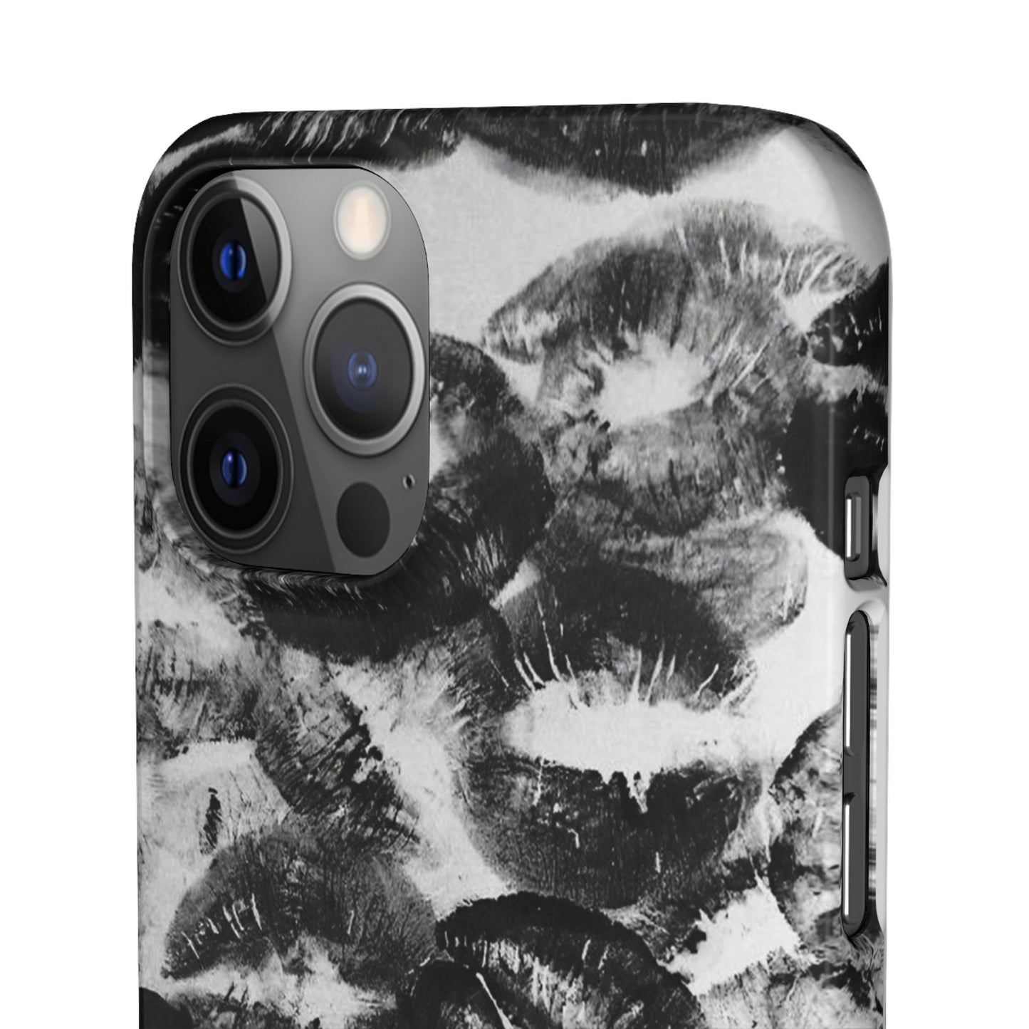 Black & White Kiss Print Case