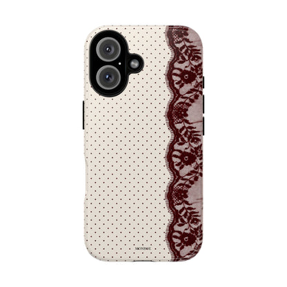Burgundy Lace Edge Tough Case