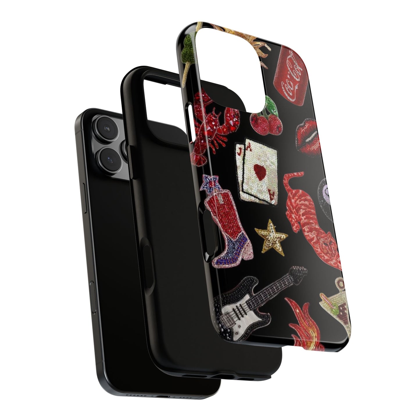 Retro Patch Motif Tough Case