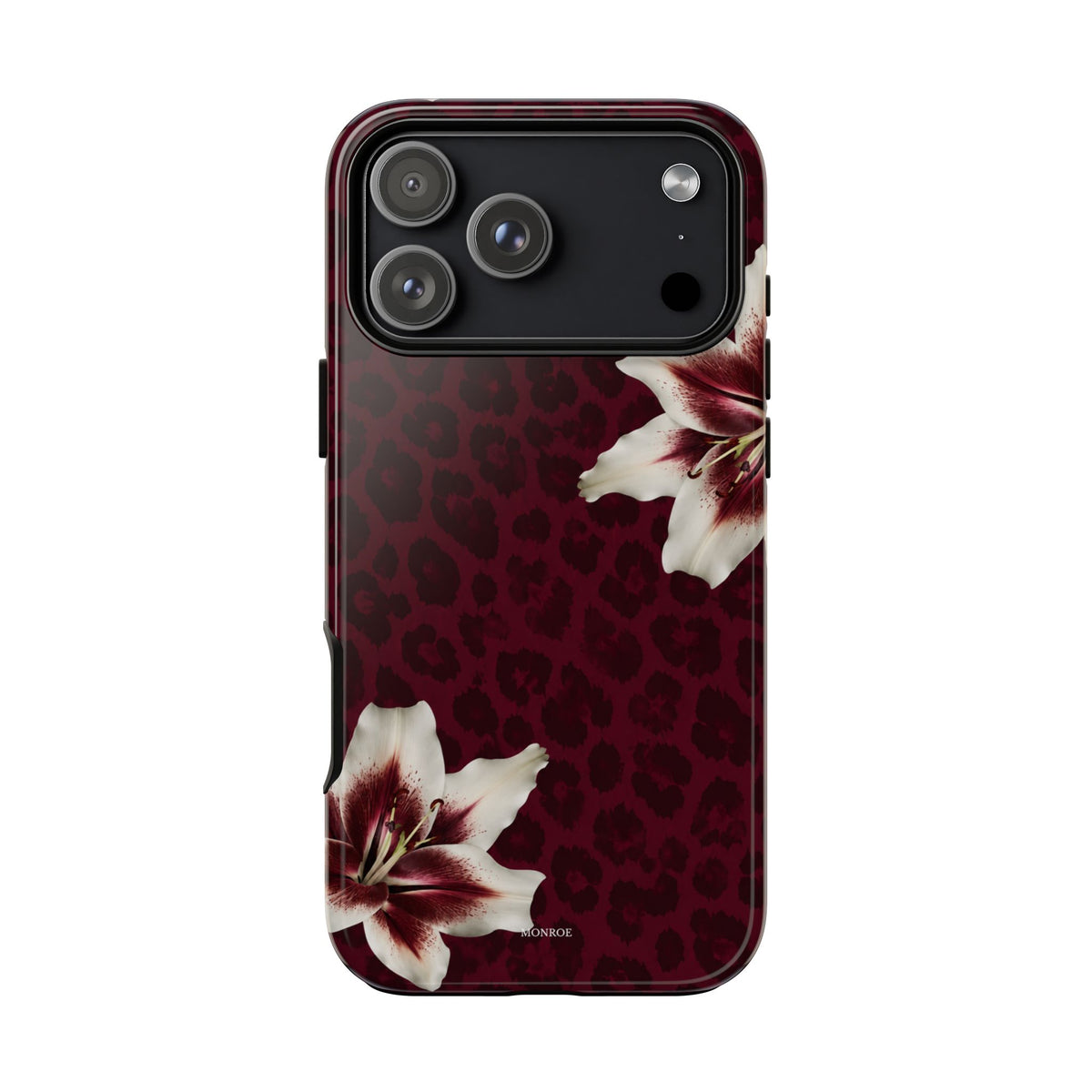 Burgundy Lily Leopard Tough Case