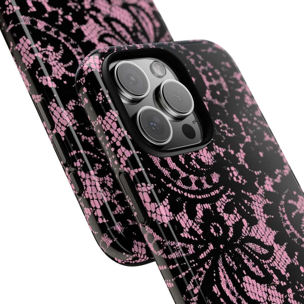 Pink Lace Pattern Tough Phone Case