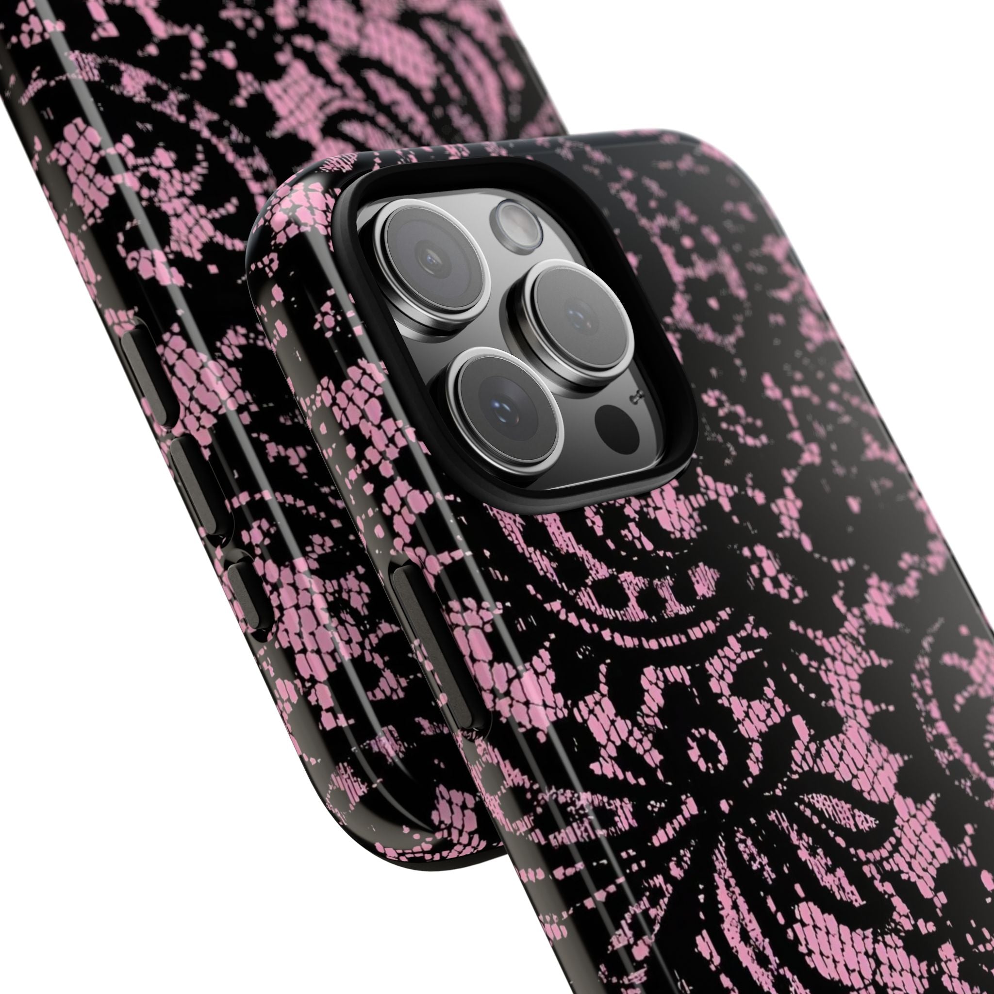 Pink Lace Pattern Tough Phone Case