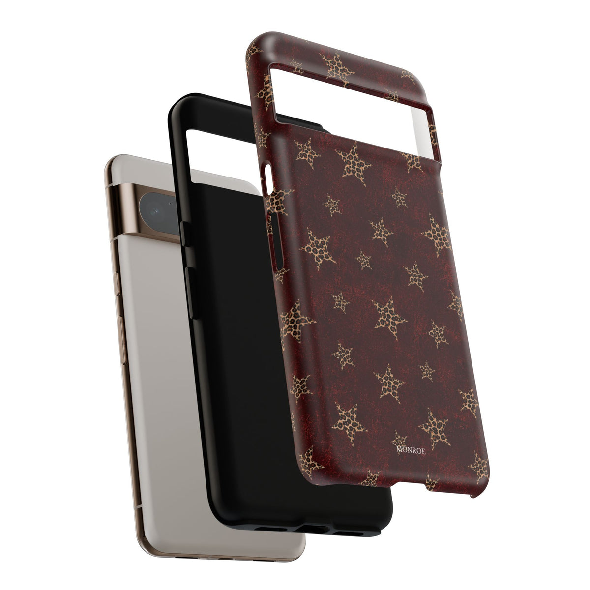 Burgundy Leopard Star Tough Case