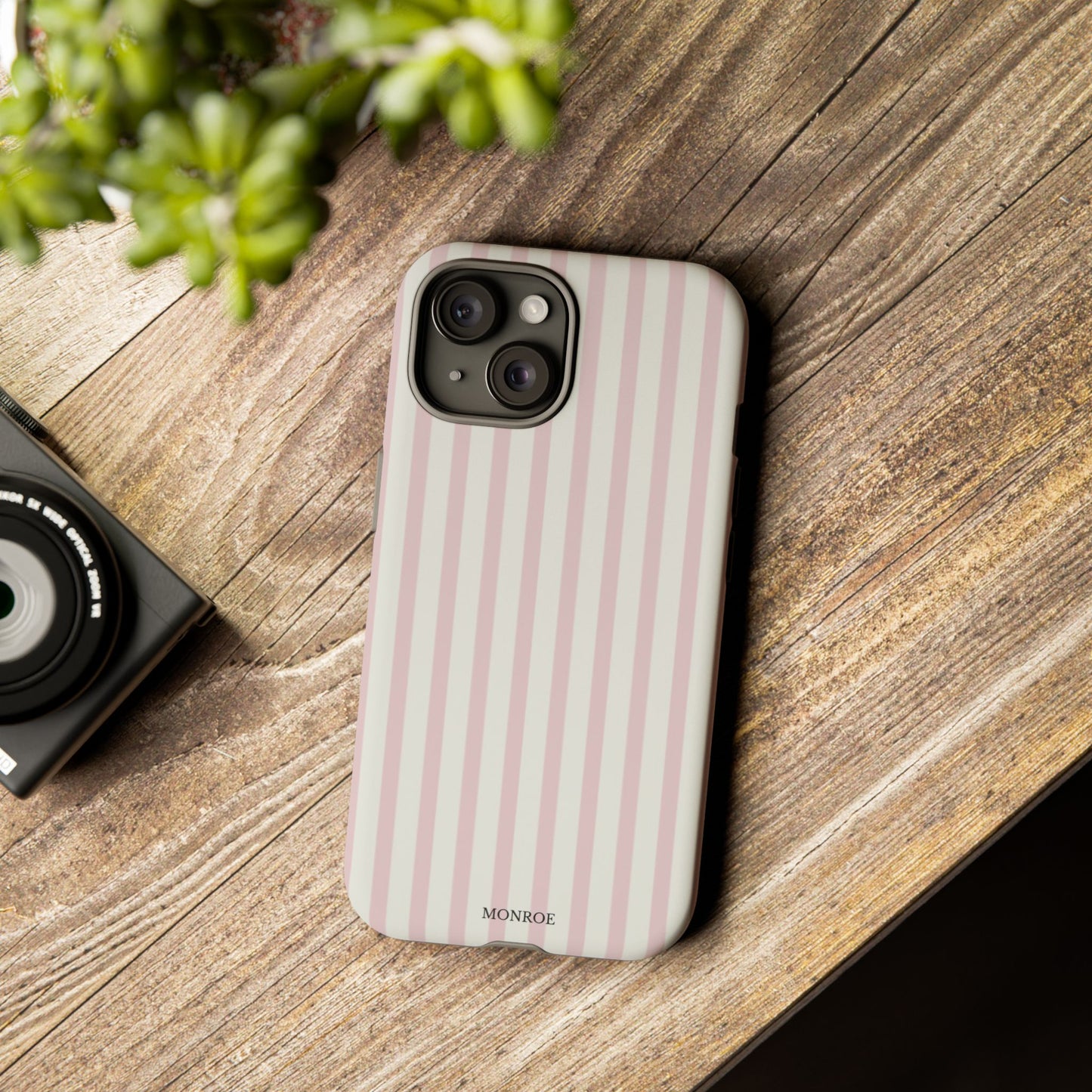Light Pink Stripe Tough Phone Case
